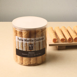 Philippine Coffee Tuile Waffle Cookies Original Flavor on a jar from Bo's Coffee