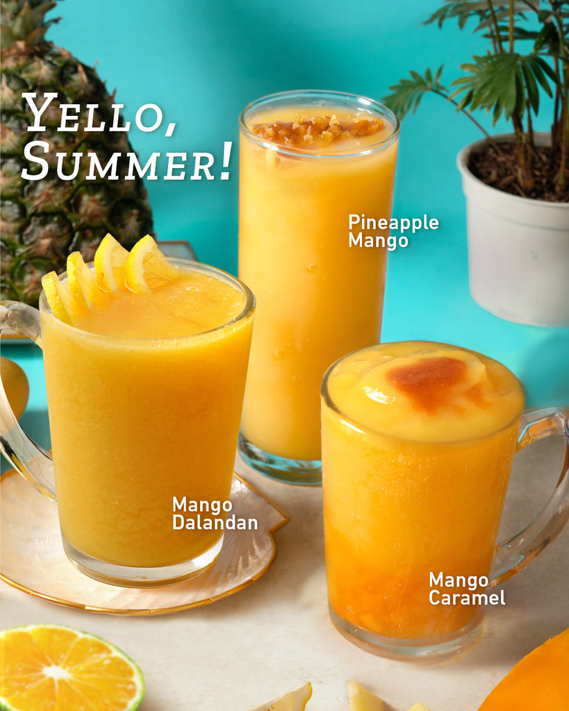 Bos's Coffee Yello Summer Products Dalandan, Pineapple, and Mango Caramel