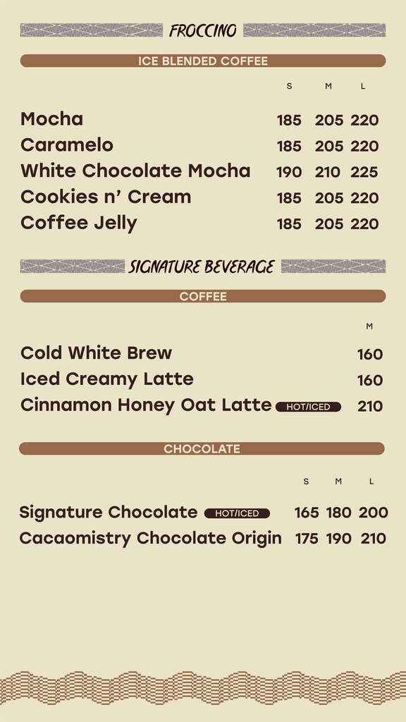 Menu Homegrown Brew Philippine Coffee Store | Bo's Coffee