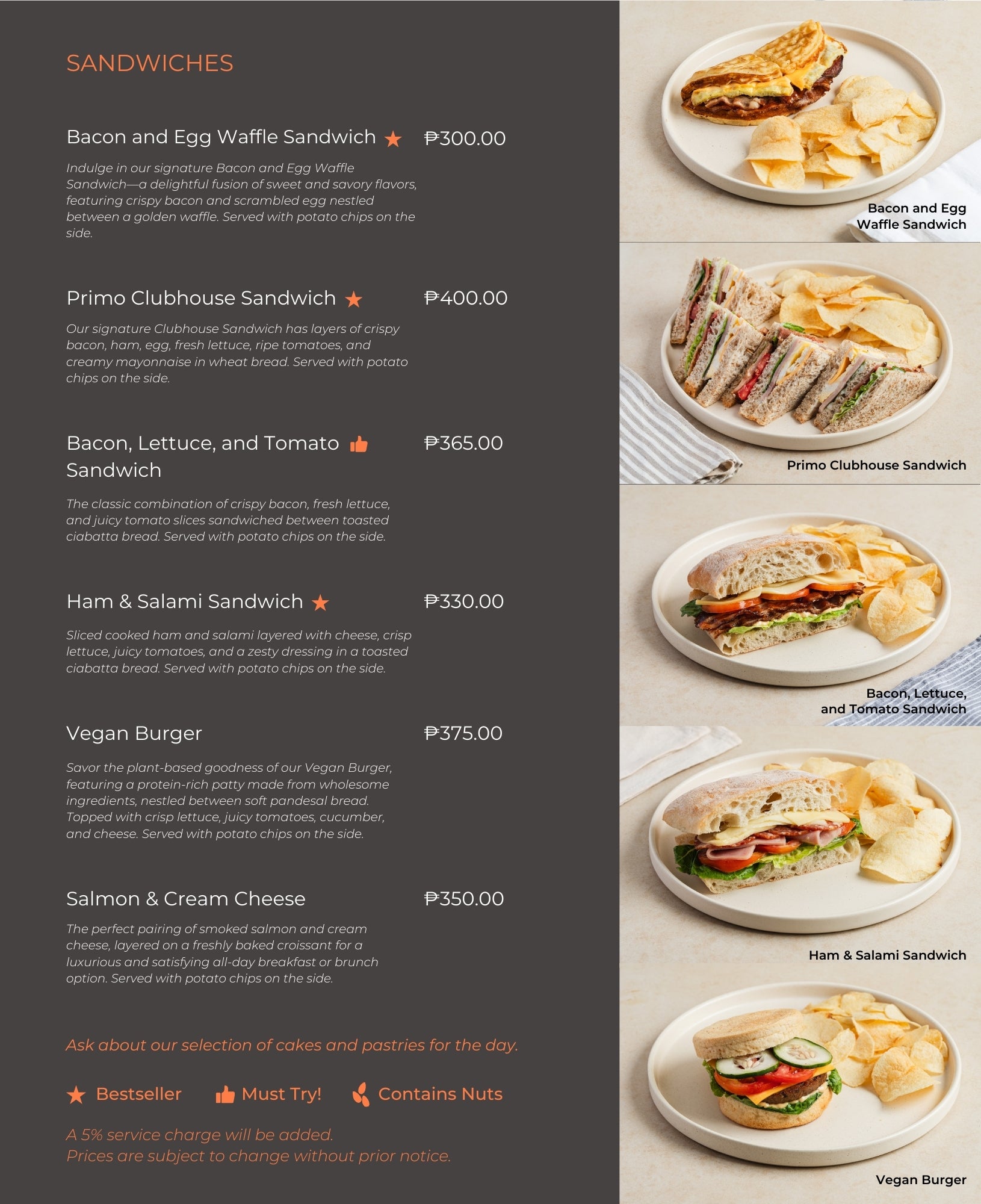 Philippine Coffee Bo's Coffee Primo Store Menu