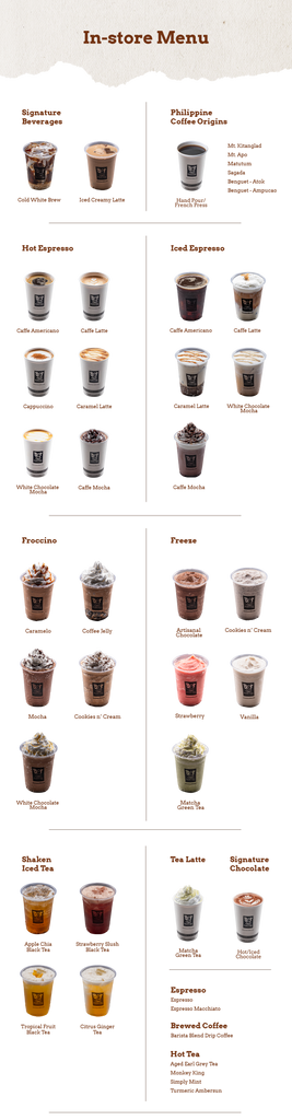Bo's on sale coffee menu