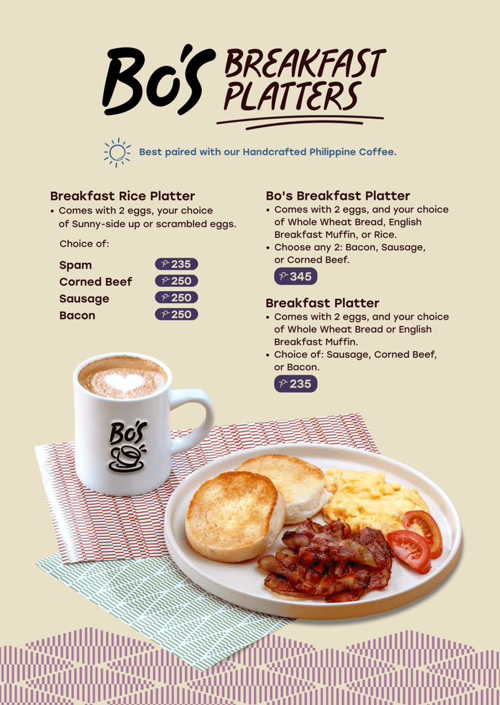 Food Menu – Bo's Coffee