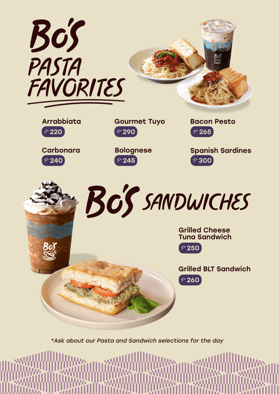 Food Menu – Bo's Coffee