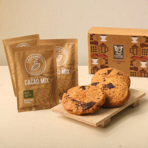 3pcs Cacao Mistry Chocolate with a 3pcs Dark chocolate Cookies