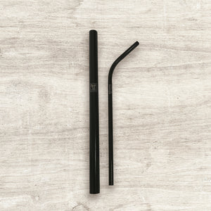 Philippine Coffee 2pcs Stainless Steel Straw black - Bo's Coffee
