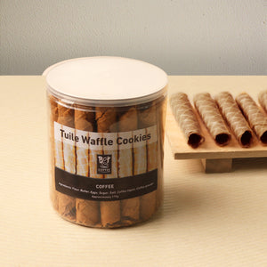 Philippine Coffee Tuile Waffle Cookies Coffee Flavor on a jar from Bo's Coffee